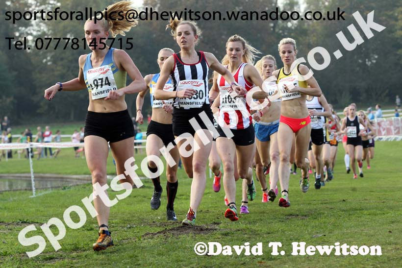 Senior women, National Cross Country Relays, Berry Park, Mansfield. Photo: David T. Hewitson/Sports for All Pics